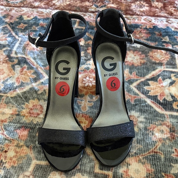 Guess Black Strappy Heels - Picture 1 of 5